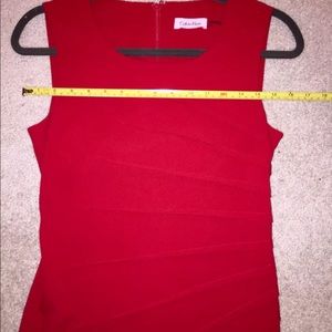 Calvin Klein red work dress size 2